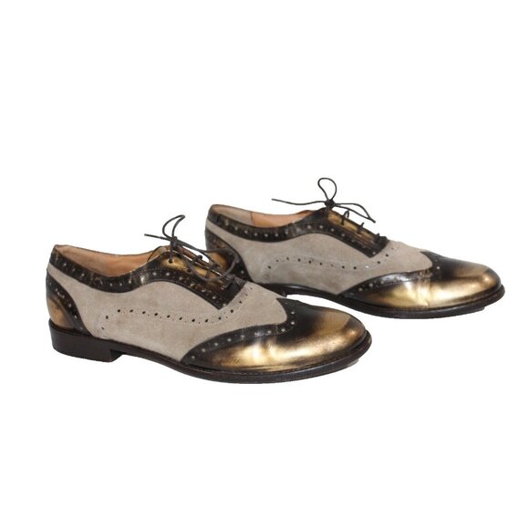 M. Gemi Brown Leather Oxford Dress Shoes Italy Men\'s Size 9 US 42 EU main image 4
